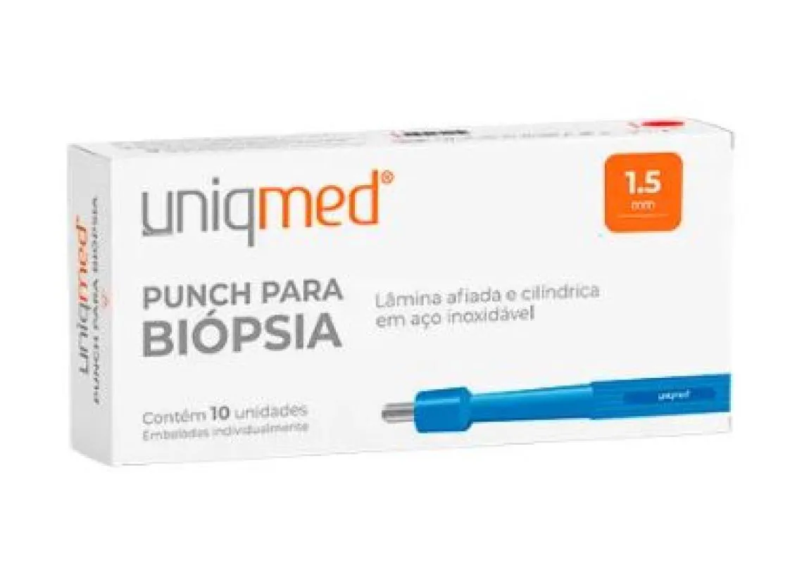 PUNCH PARA BIOPSIA (CAIXA COM 10 UNIDADES) - UNIQMED 15