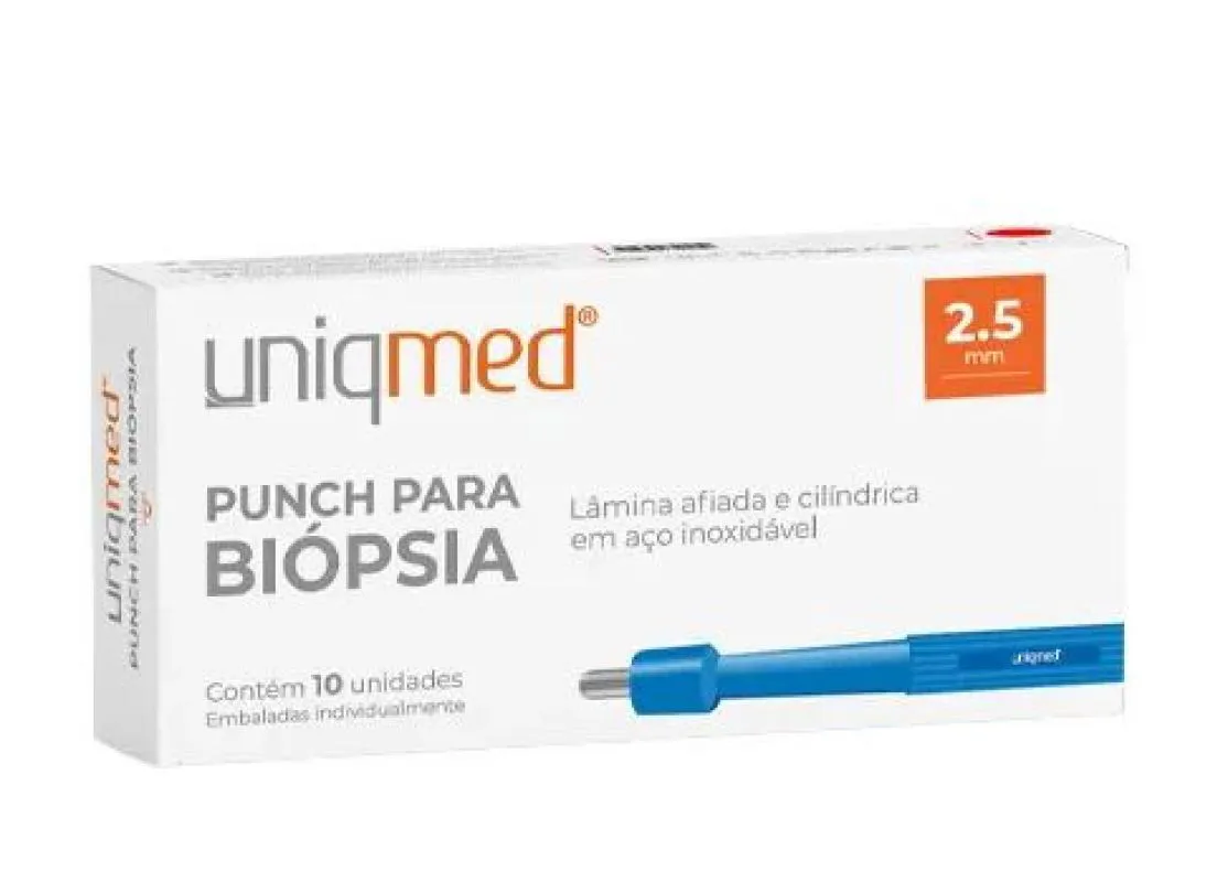 PUNCH PARA BIOPSIA (CAIXA COM 10 UNIDADES) - UNIQMED 25