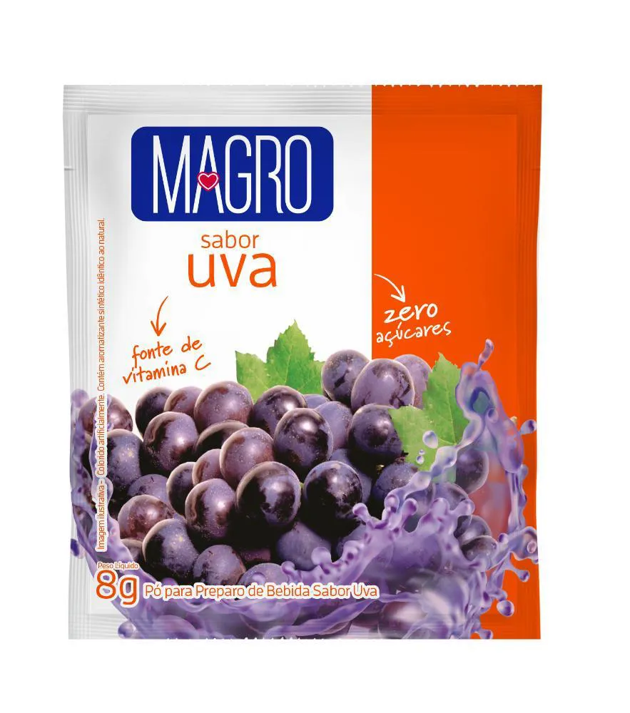 REFRESCO MAGRO SABOR UVA ZERO ACUCARES 8G