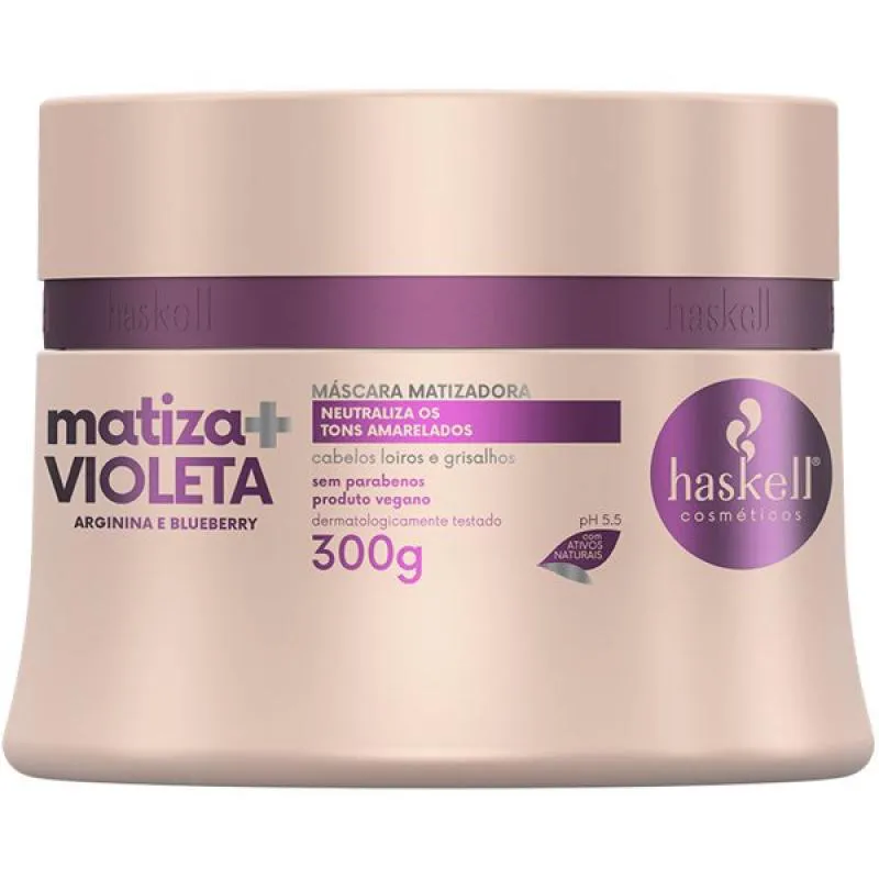 MáSCARA CAPILAR MATIZADORA HASKELL VIOLETA MATIZA+ 300G