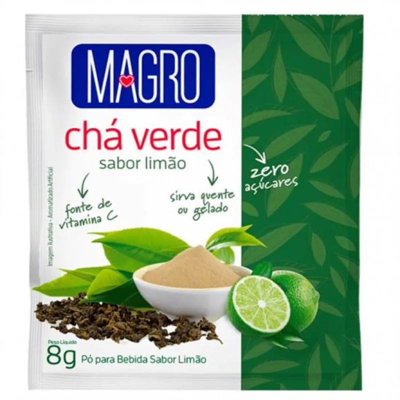 CHA VERDE MAGRO SABOR LIMAO ZERO ACUCARES 8G