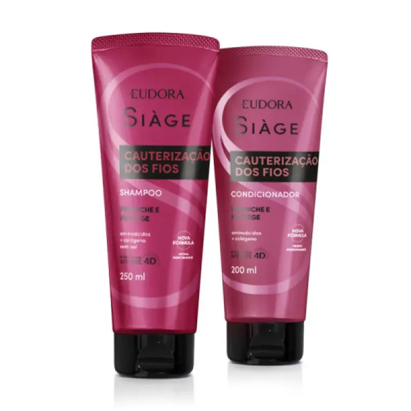 KIT CAUTERIZAçãO DOS FIOS SHAMPOO + CONDICIONADOR SIàGE - EUDORA