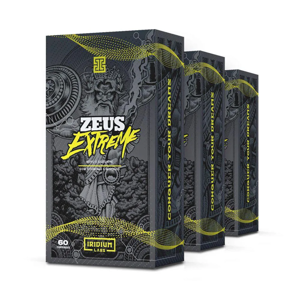 KIT 3X ZEUS EXTREME PRé HORMONAL 60 COMPRIMIDOS - IRIDIUM LABS