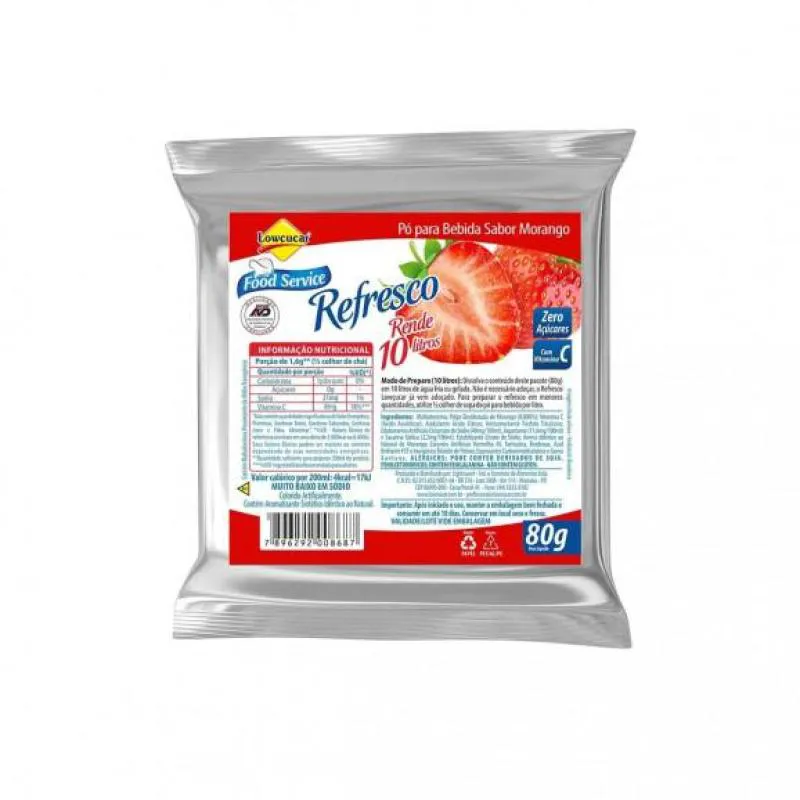 REFRESCO MAGRO SABOR MORANGO ZERO ACUCARES REFIL 80G