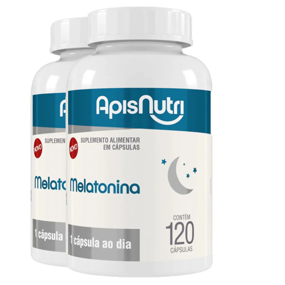 KIT 2 MELATONINA APISNUTRI 120 CáPSULAS