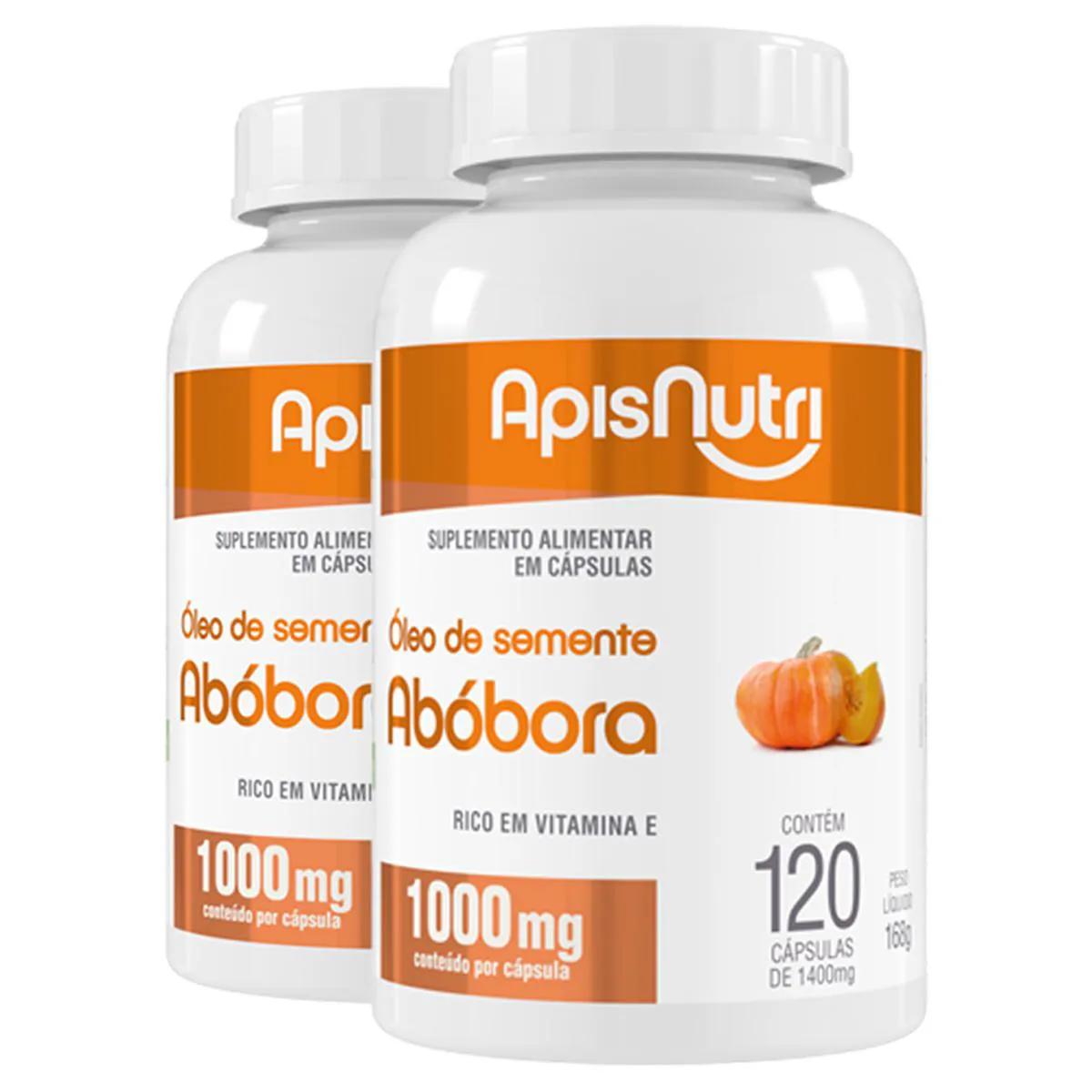 KIT 2 ÓLEO DE SEMENTE DE ABóBORA APISNUTRI 120 CáPSULAS