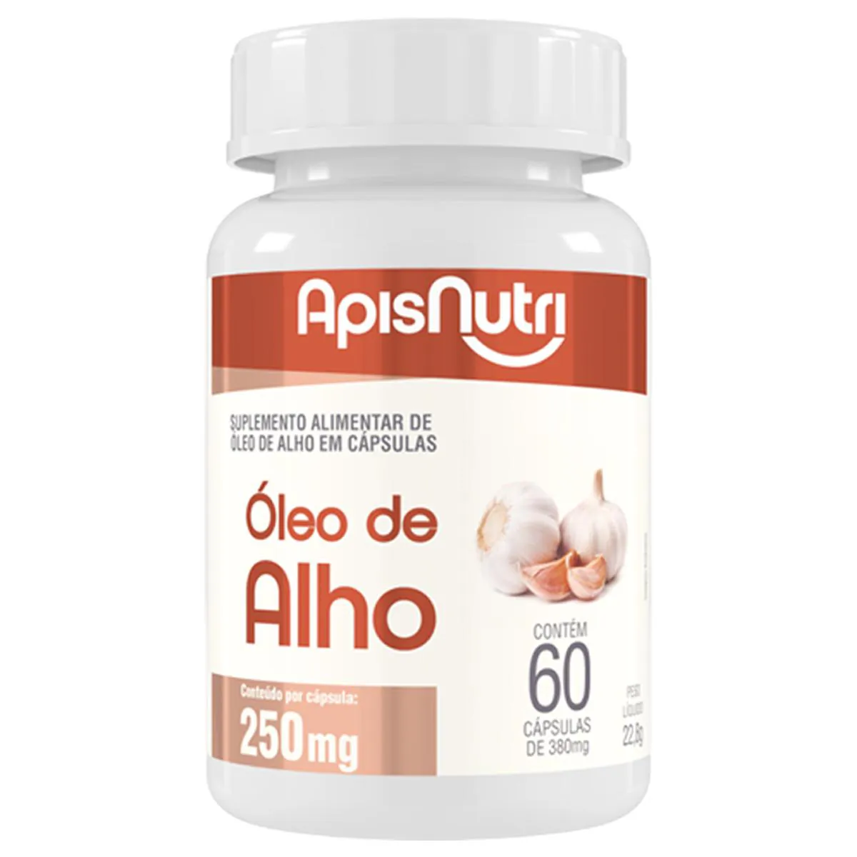 ÓLEO DE ALHO APISNUTRI 60 CáPSULAS