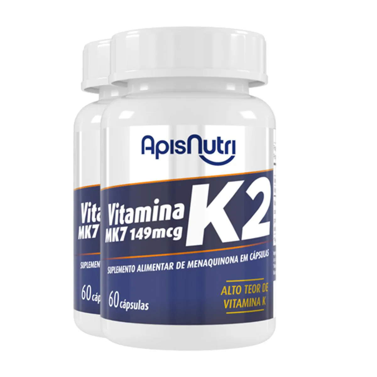 KIT 2 VITAMINA K2 APISNUTRI 60 CáPSULAS