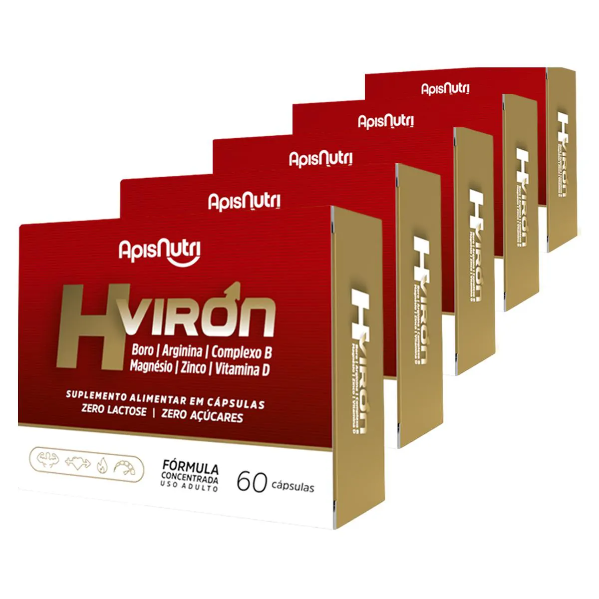 KIT 5 H VIRON APISNUTRI 60 CáPSULAS