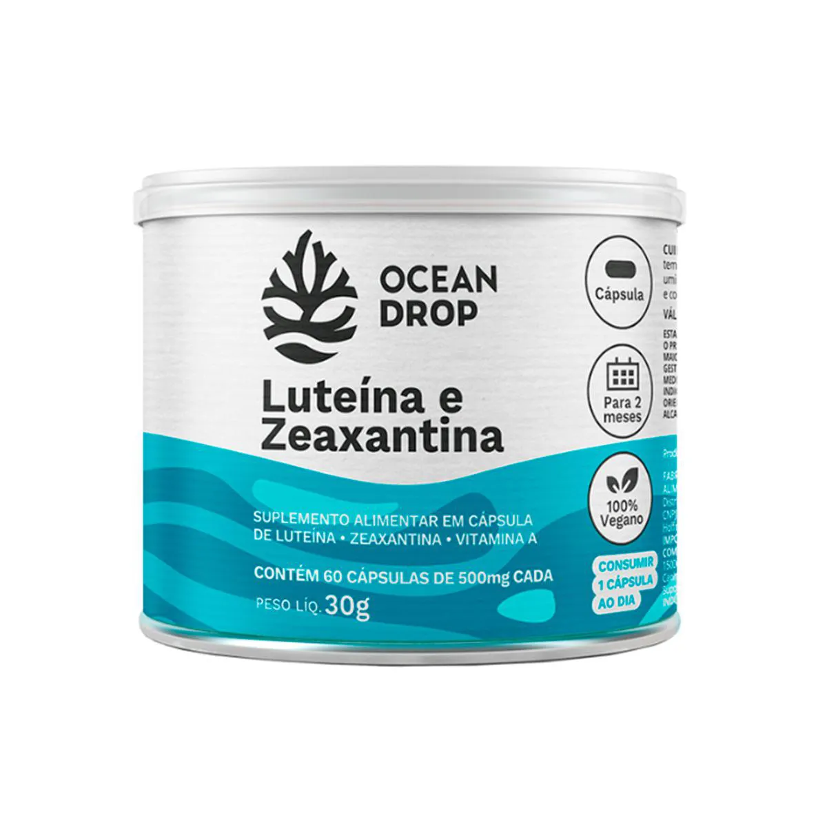 LUTEíNA E ZEAXANTINA OCEAN DROP VEGANA 60 CáPSULAS