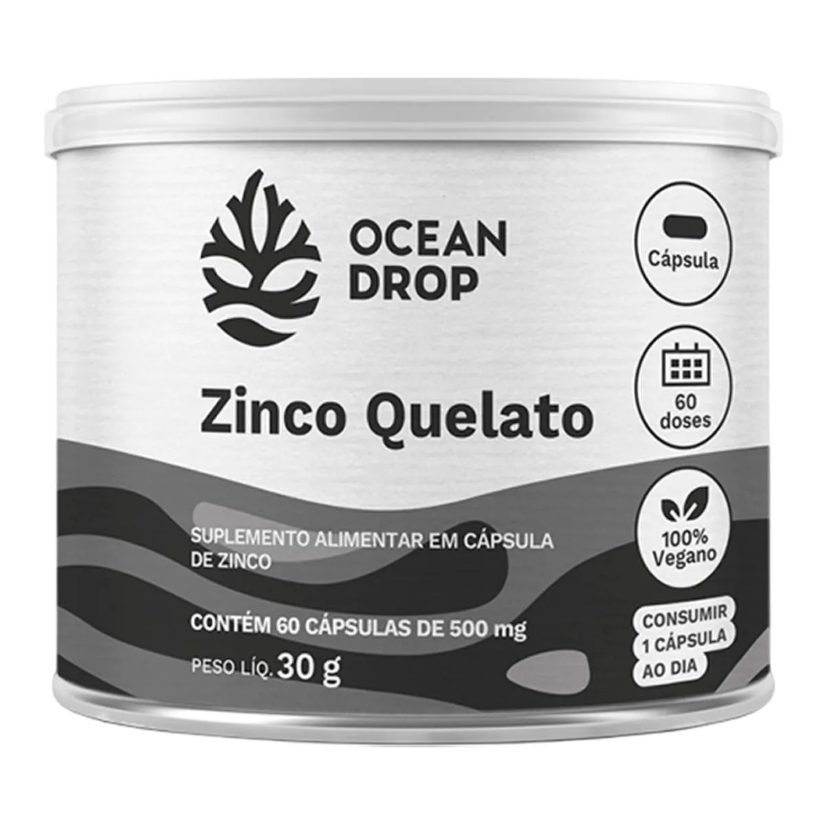ZINCO QUELATO OCEAN DROP VEGANO 60 CáPSULAS