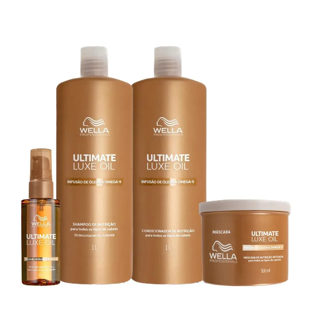 WELLA ULTIMATE LUXE OIL SHAMP 1L COND 1L MSC500ML OLEO 100ML