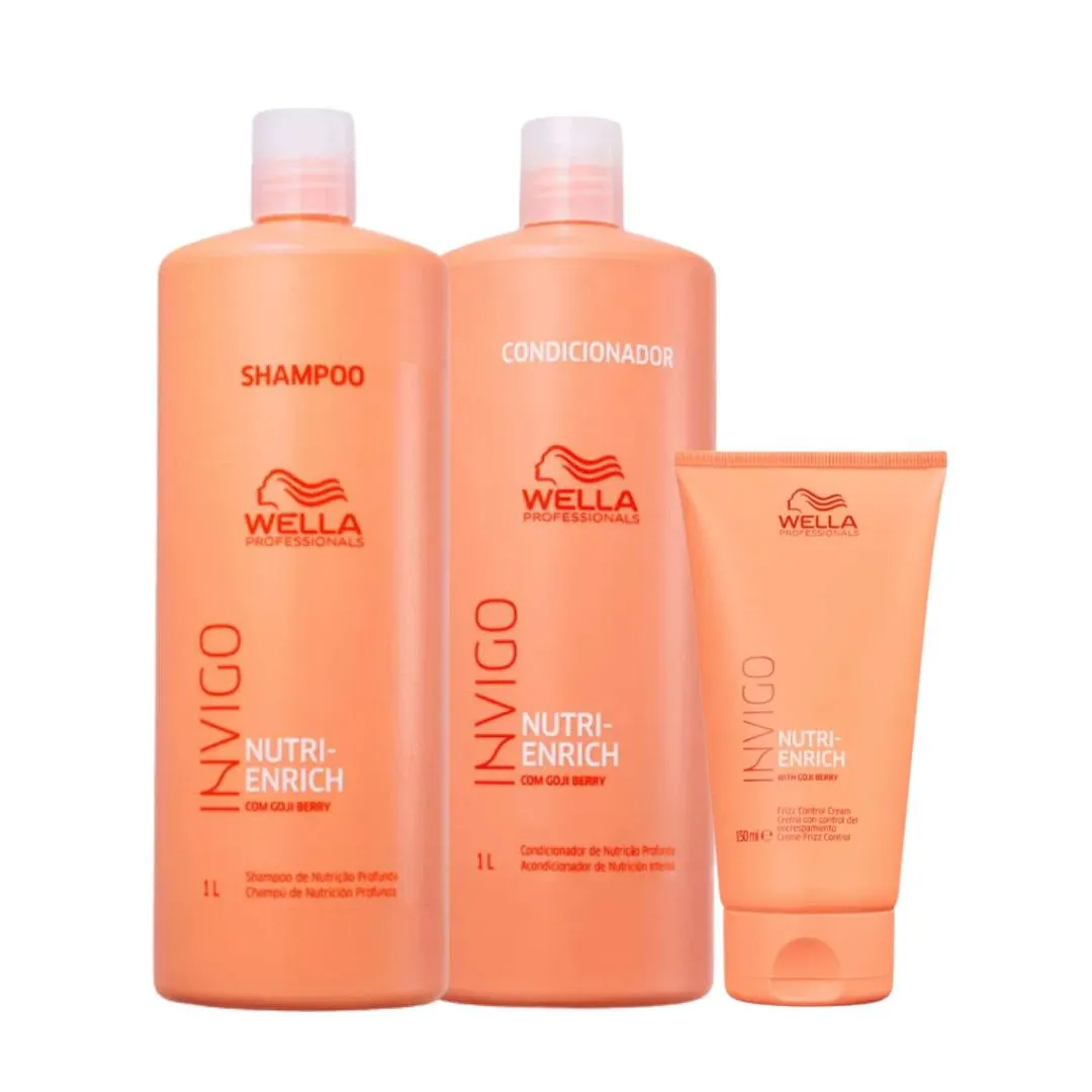 WELLA NUTRI-ENRICH SHAMPOO 1L CONDICIONADOR 1L LEAVE-IN150ML
