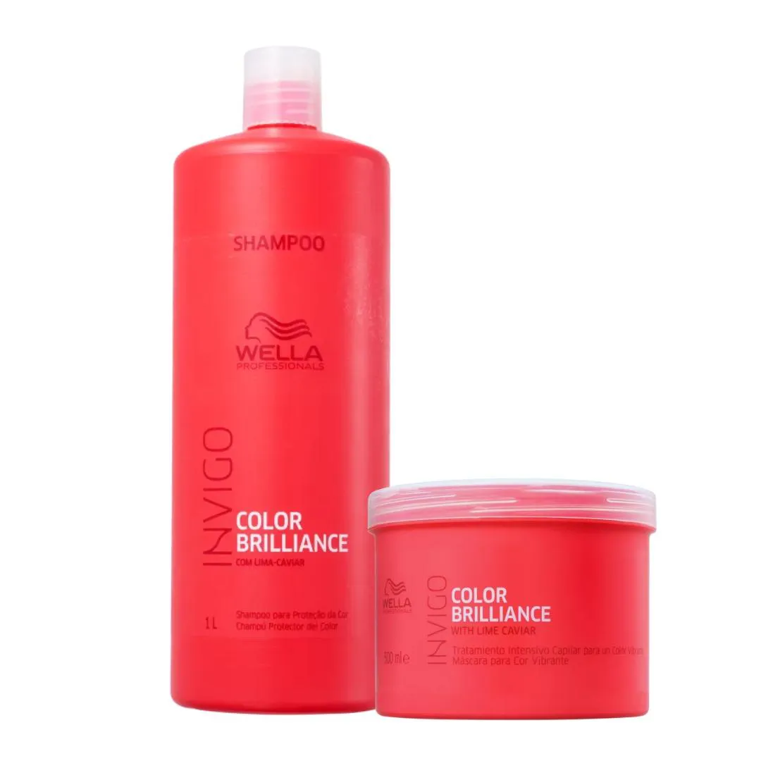 WELLA INVIGO COLOR BRILLIANCE - SHAMPOO 1L MASCARA 500ML