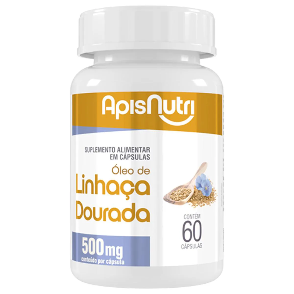 ÓLEO DE LINHAçA APISNUTRI 60 CáPSULAS