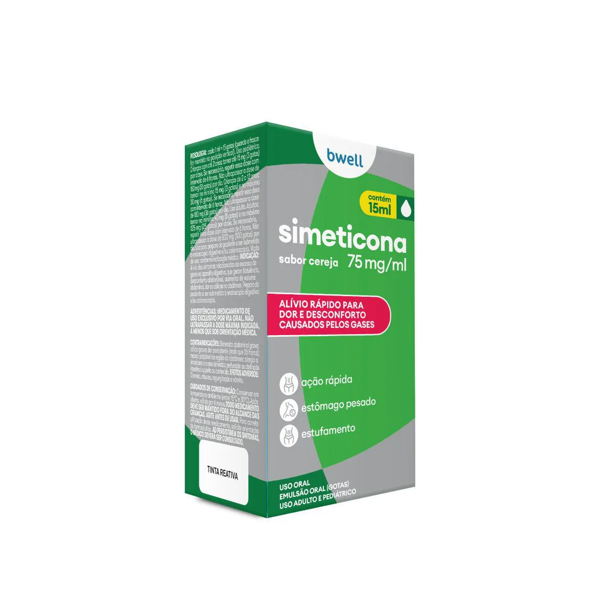 bwell Infantil Simeticona 75mg/ml Sabor Cereja 15ml
