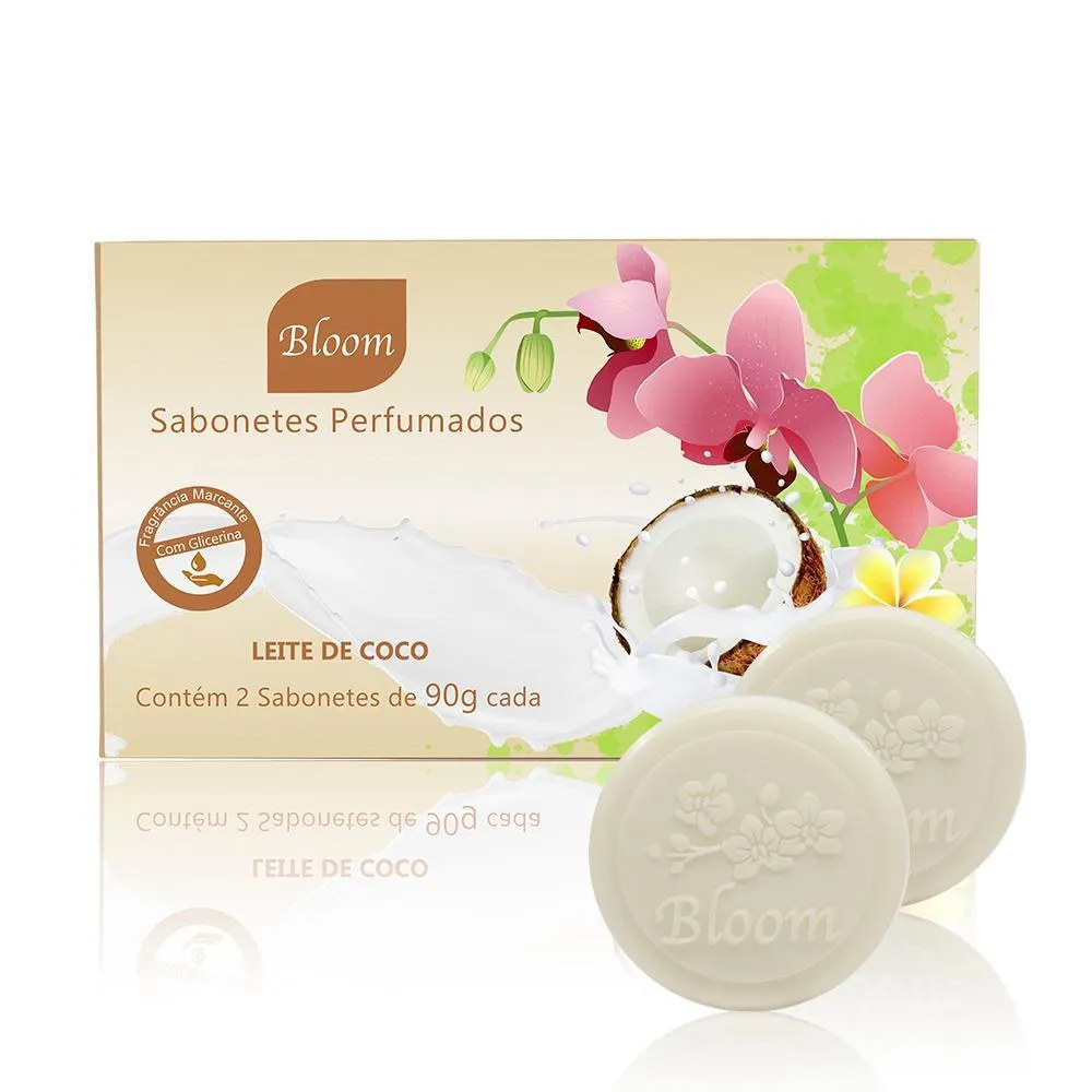 AROMÁTICA BLOOM ESTOJO C/2 SABONETE LEITE DE COCO 90X2