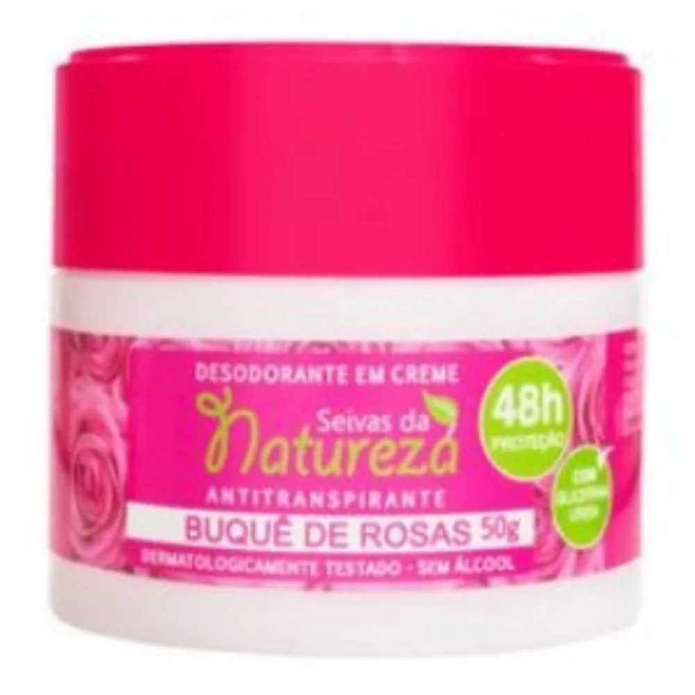 AROMÁTICA BUQUÊ DE ROSAS DESODORANTE EM CREME ANTITRANSPIRANTE 50G