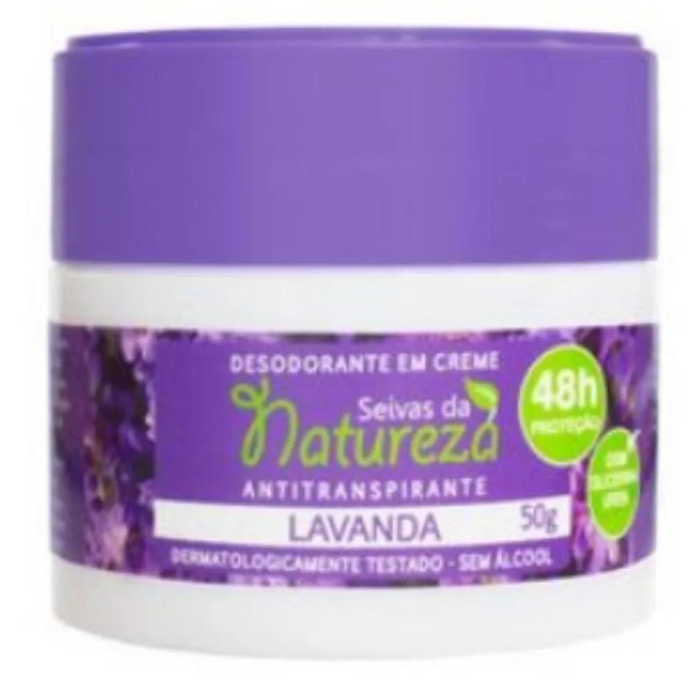 AROMÁTICA LAVANDA DESODORANTE EM CREME ANTITRANSPIRANTE 50G