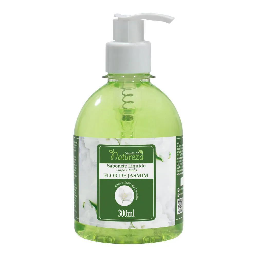 AROMÁTICA SEIVAS DA NATUREZA SABONETE LÍQUIDO FLOR DE JASMIM 300ML