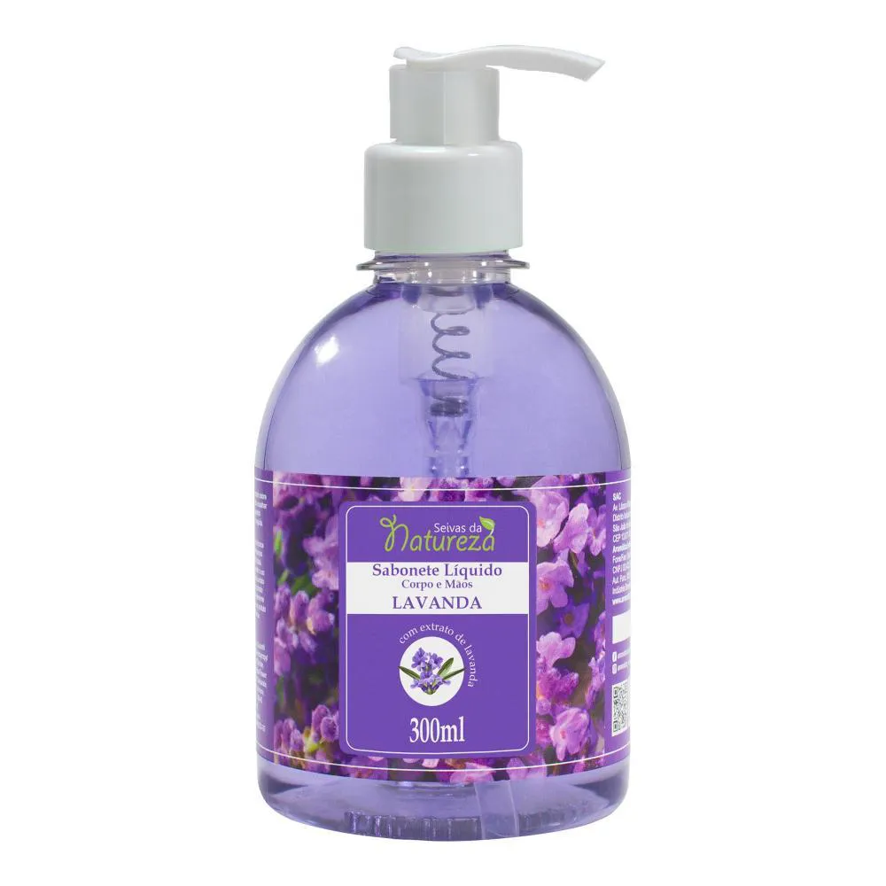 AROMÁTICA SEIVAS DA NATUREZA SABONETE LÍQUIDO LAVANDA 300ML
