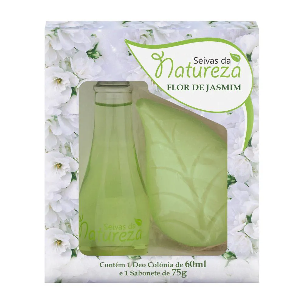 AROMÁTICA SEIVAS NATUREZA ESTOJO DEO COLÔNIA FLOR DE JASMIM 60ML E SABONETE FOLHA 75GR