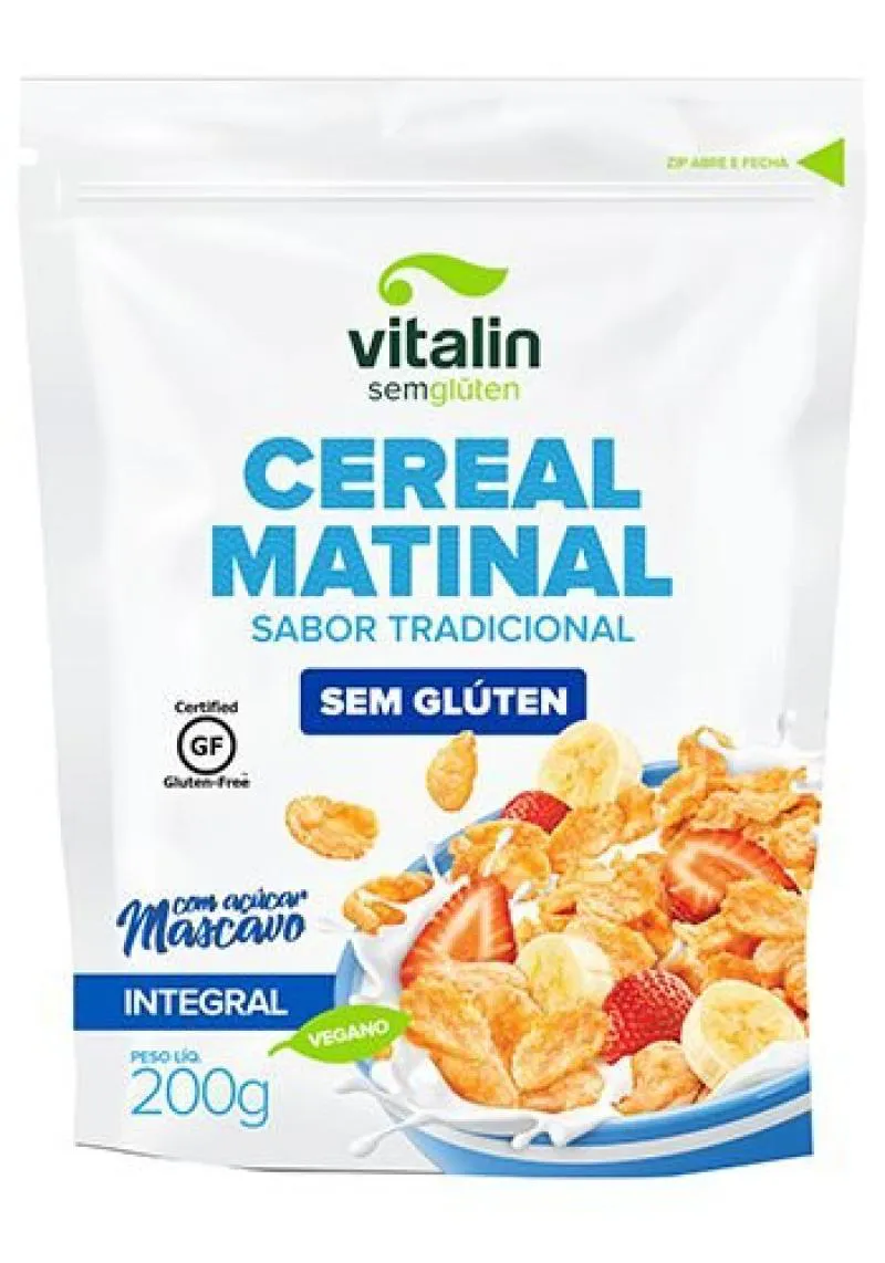 CEREAL MATINAL TRADICIONAL INTEGRAL SEM GLúTEN E VEGANO VITALIN 200G