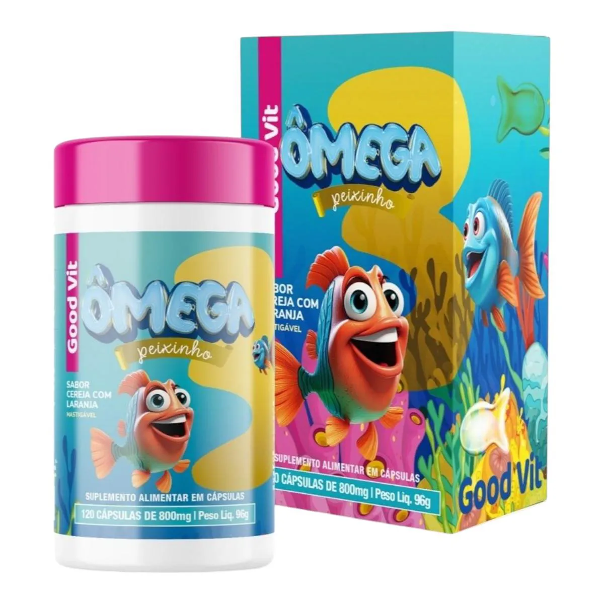 ÔMEGA PEIXINHO 120 CPS COM DHA E EPA FONTE DE ÔMEGA 3