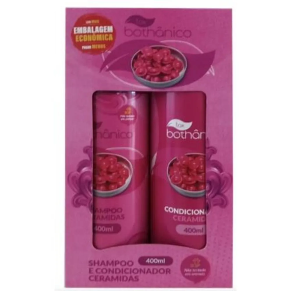 TOK BOTHÂNICO CERAMIDAS KIT SHAMPOO 400ML E CONDICIONADOR 400ML