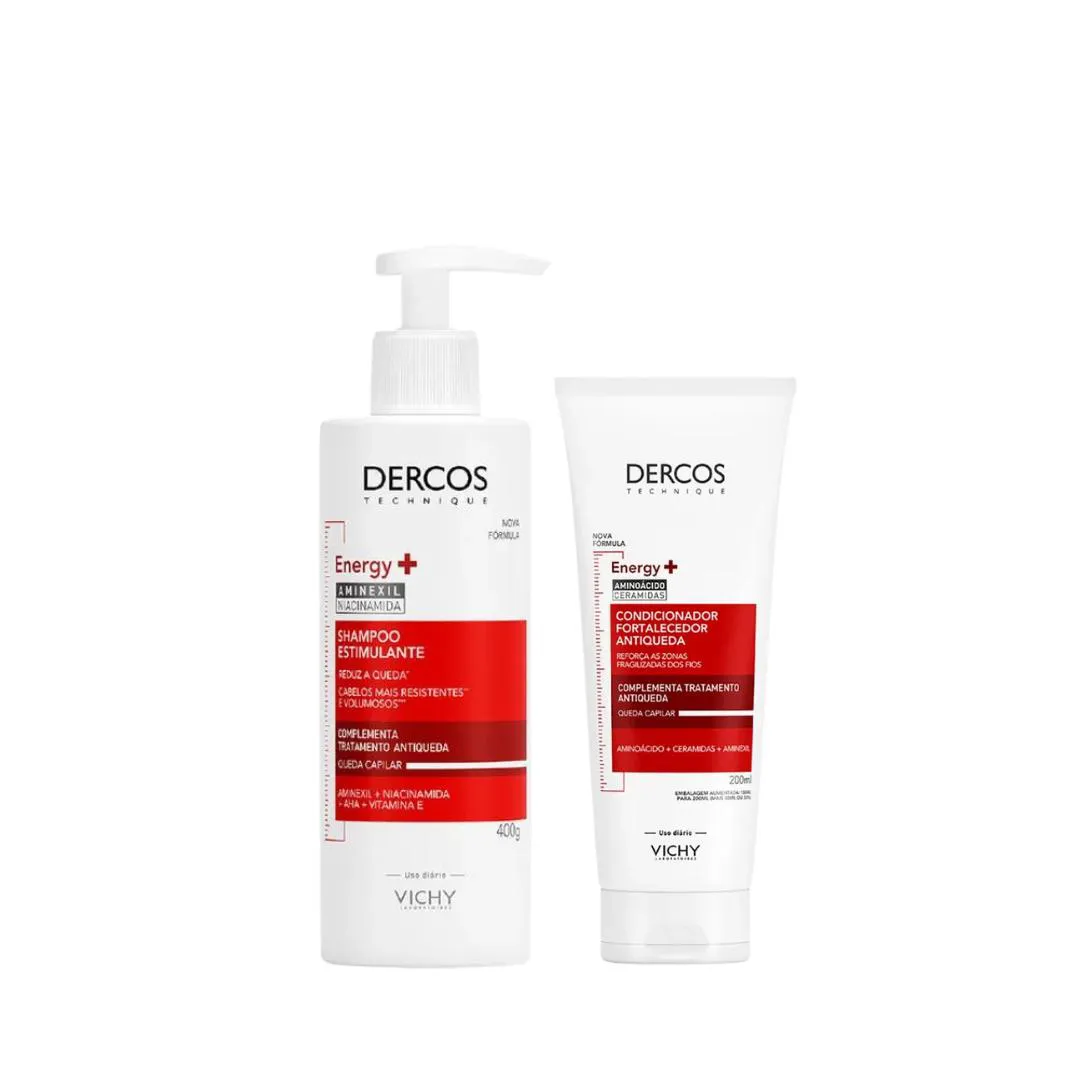 KIT DERCOS ENERGY+ SHAMPOO 400ML + CONDICIONADOR 200ML