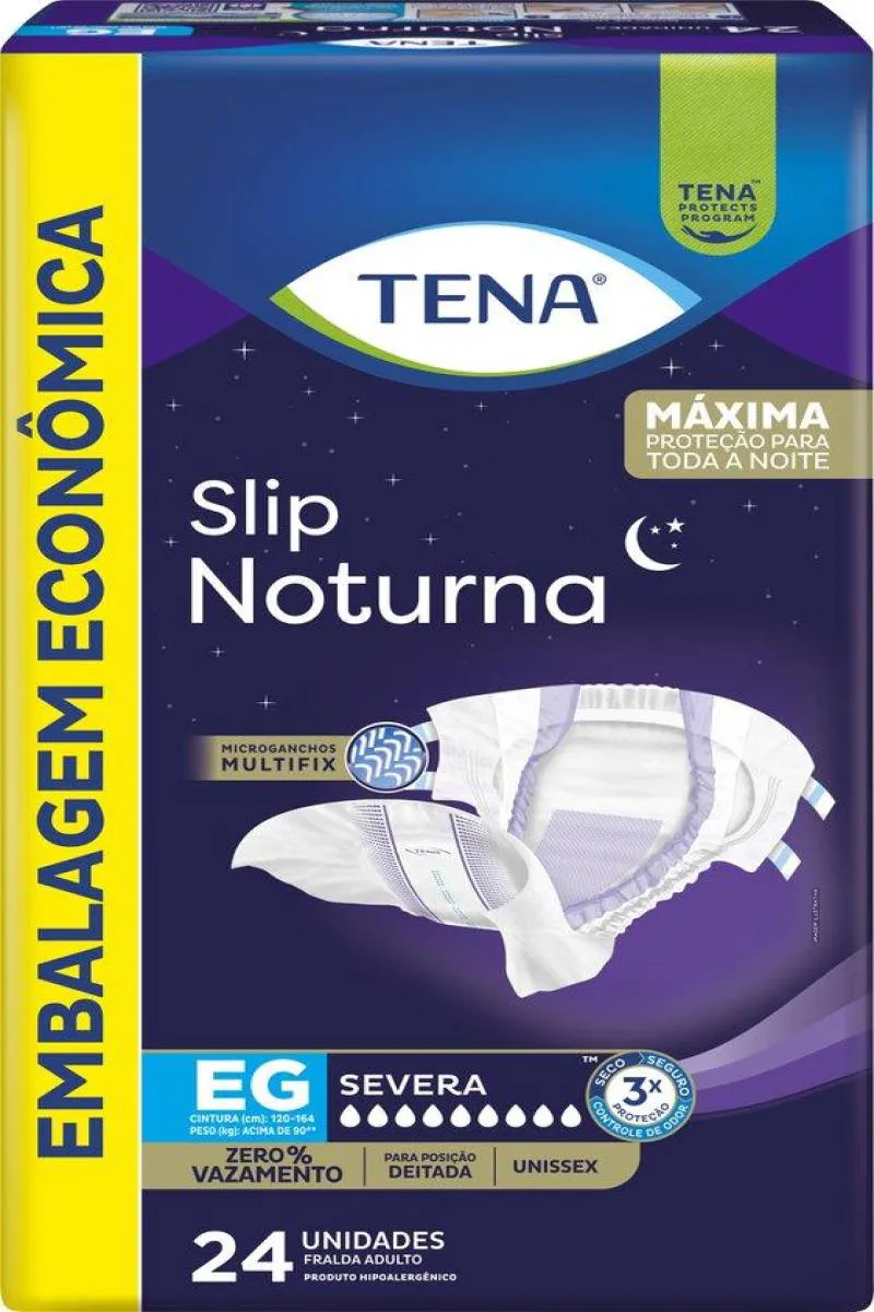 FRALDA GERIáTRICA TENA SLIP NOTURNA EG 24 UNIDADES
