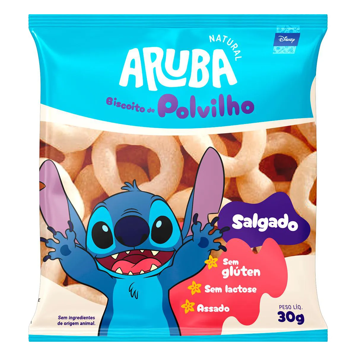 Biscoito de Polvilho Aruba Stitch Salgado 30g