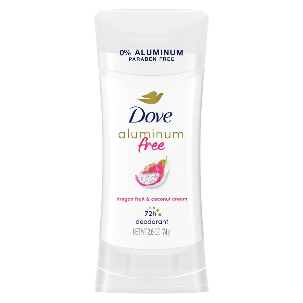DESODORANTE DOVE 0% ALUMíNIO 48H CREME DE PITAIA E COCO - 74G