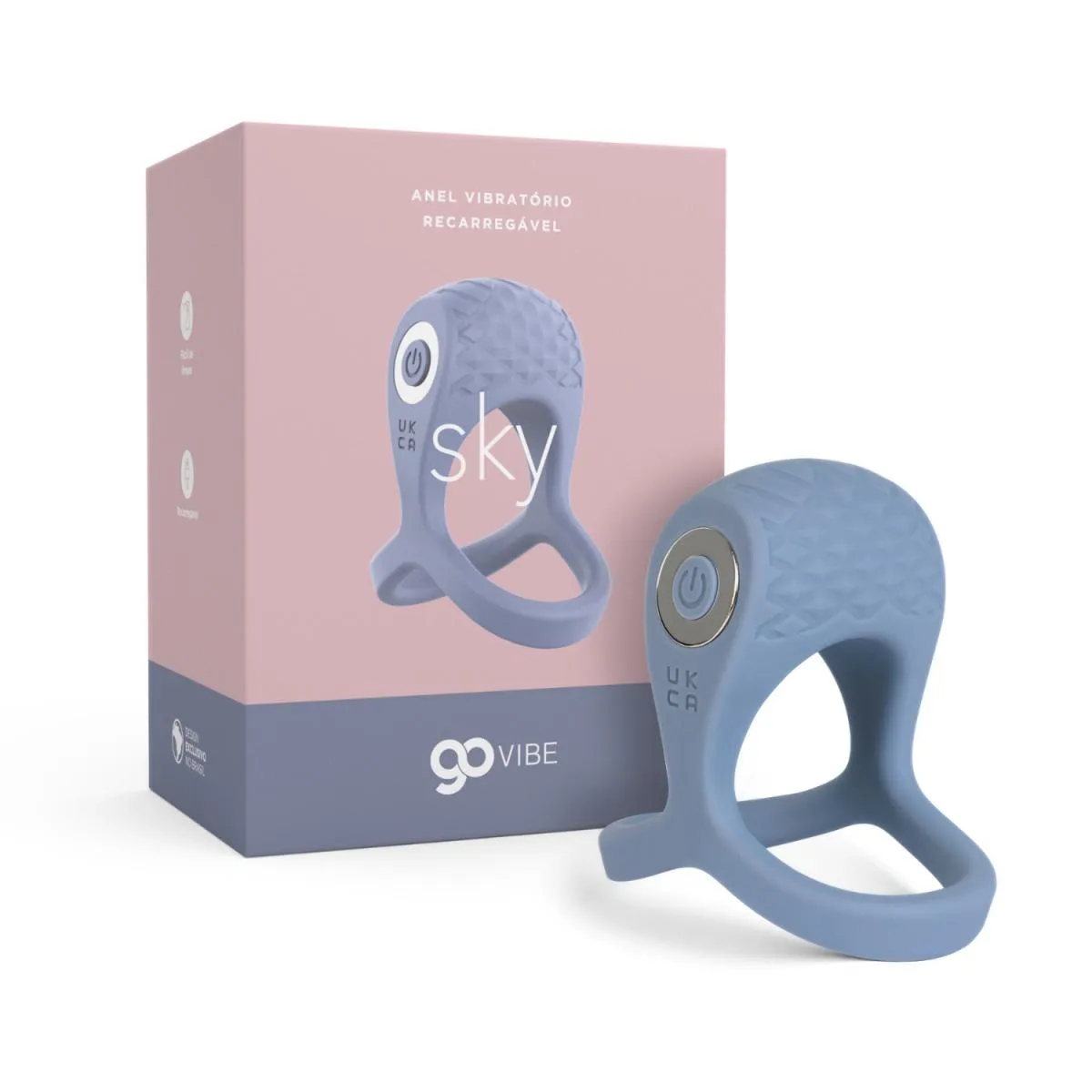 ANEL PENIANO E ESCROTAL VIBRATóRIO GO VIBE SKY