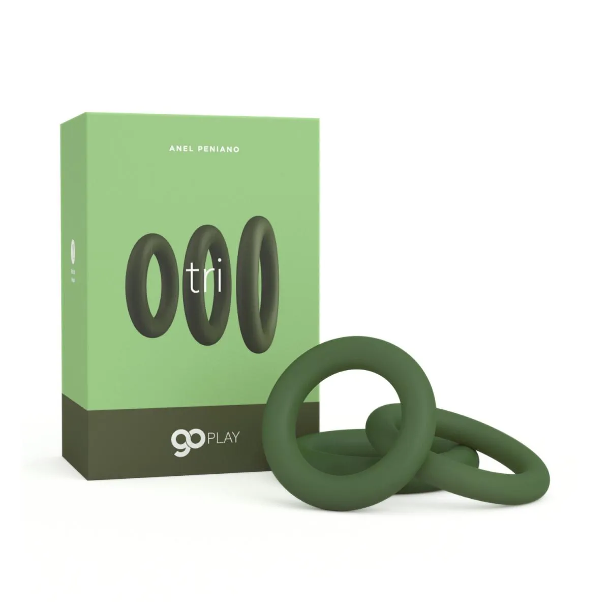 ANEL PENIANO EM SILICONE GO PLAY TRI