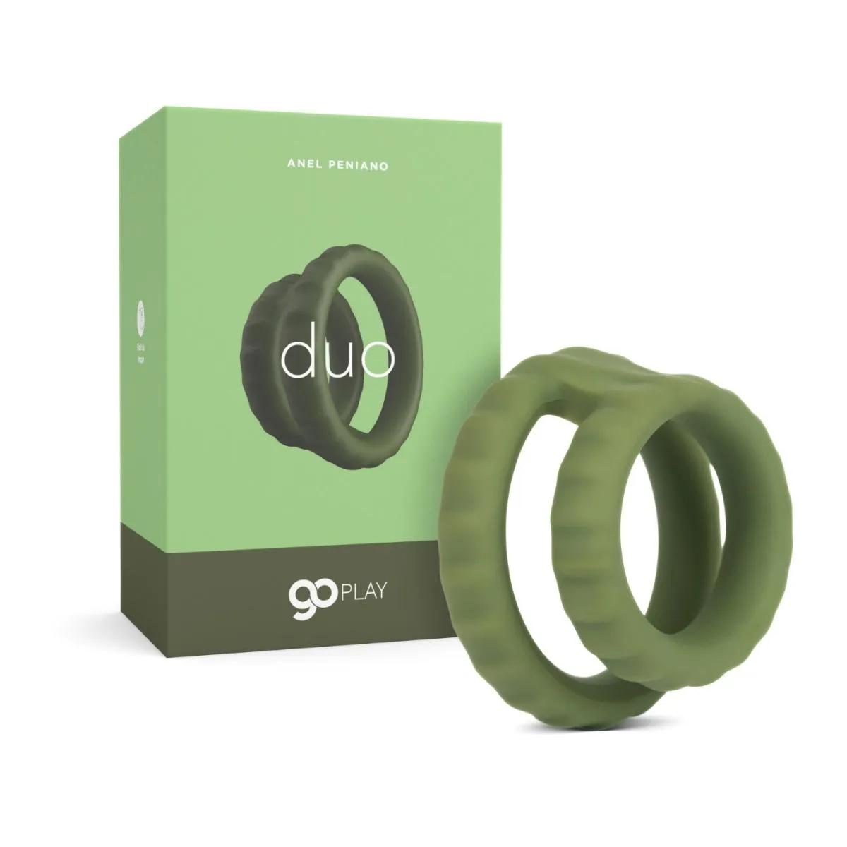 ANEL PENIANO EM SILICONE GO PLAY DUO