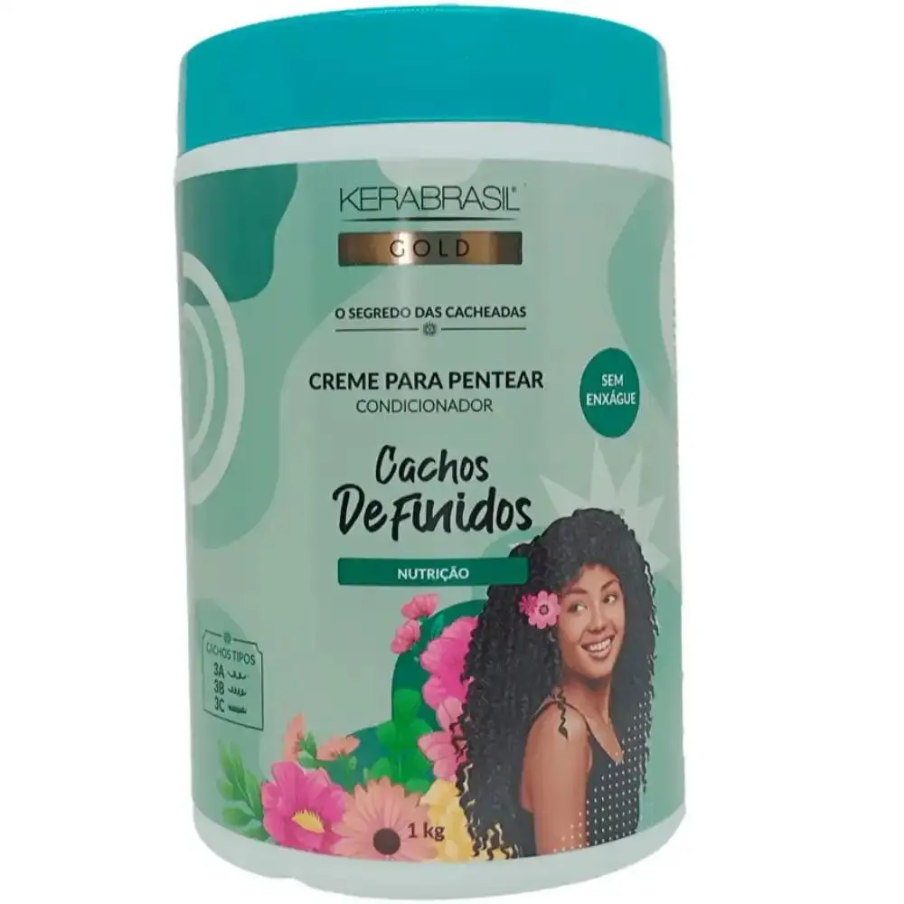 CREME DE PENTEAR KERABRASIL GOLD CACHOS DEFINIDOS 1KG