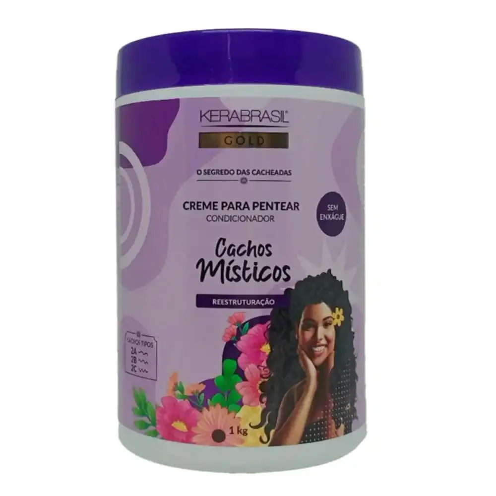 CREME DE PENTEAR KERABRASIL GOLD CACHOS MíSTICOS 1KG