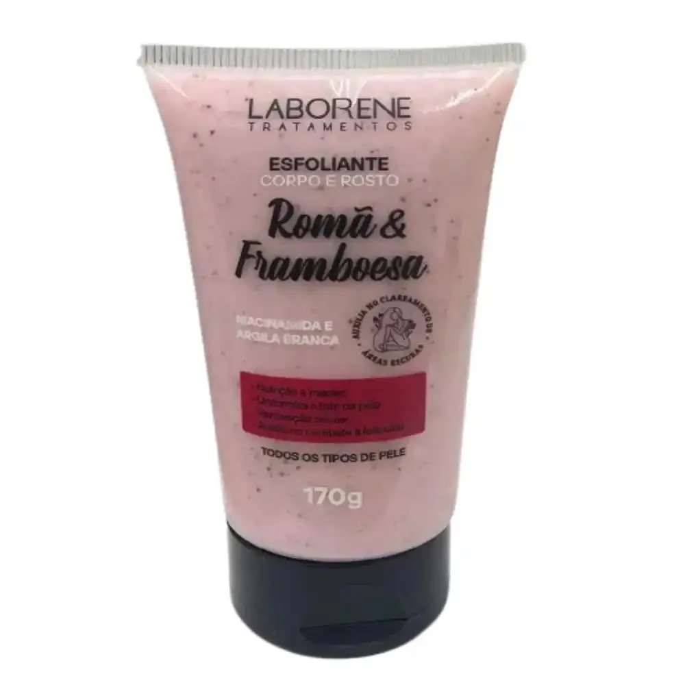 ESFOLIANTE CORPO E ROSTO ROMã E FRAMBOESA LABORENE 170G