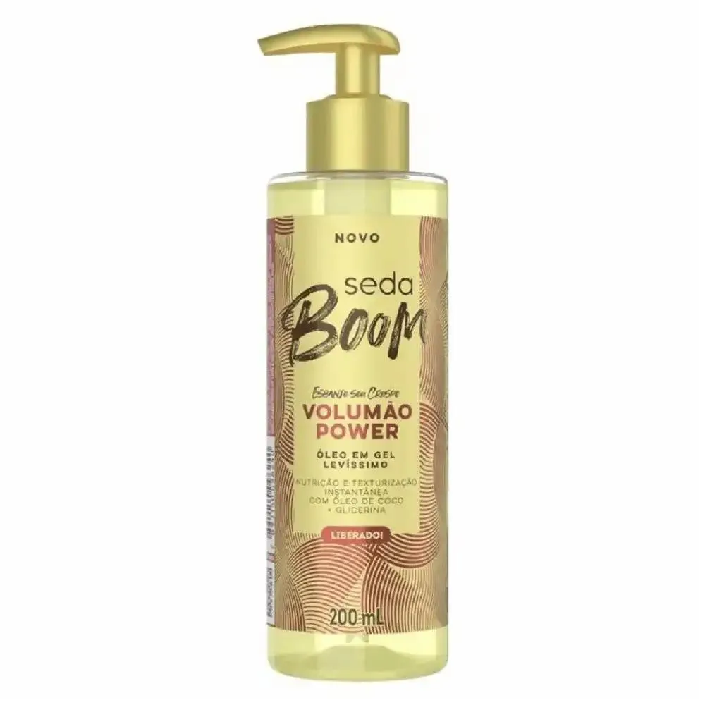 GEL BOOM VOLUMãO BLACK ÓLEO TEX SEDA 200ML