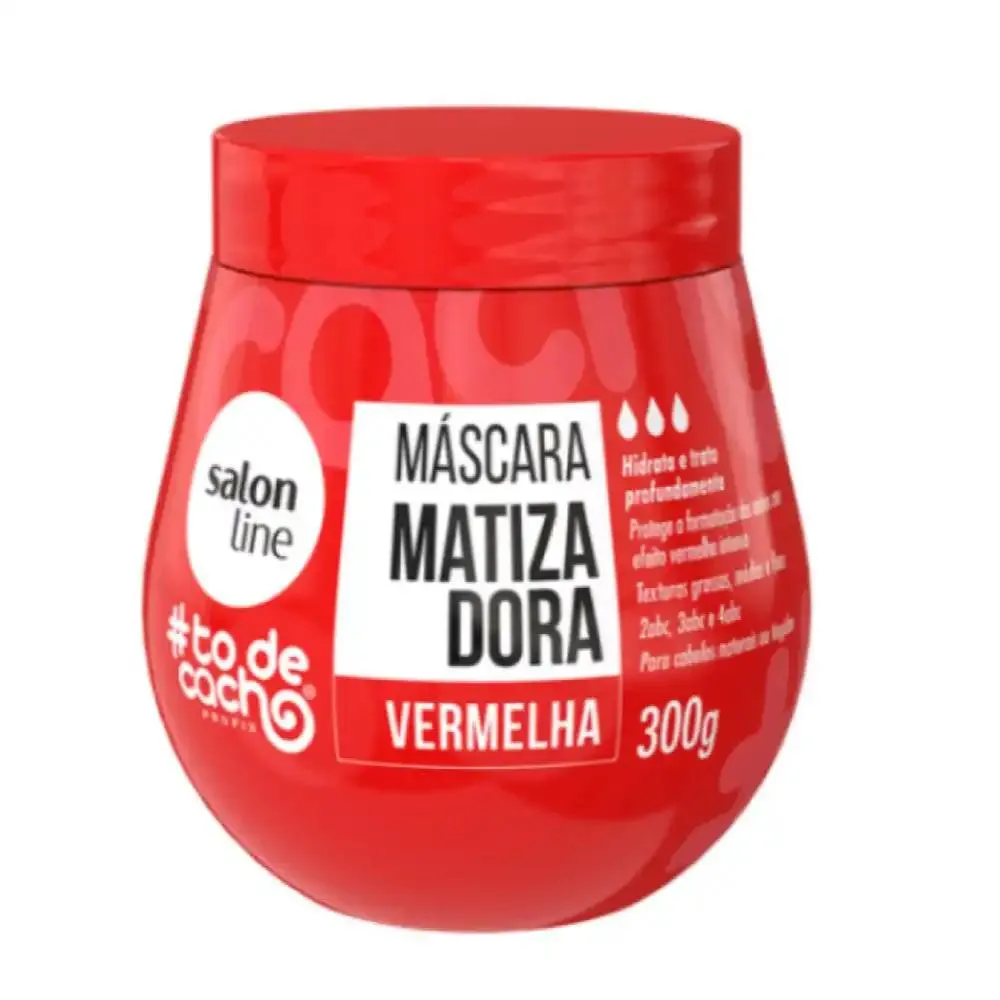 MASCARA TODECACHO MATIZADORA VERMELHAO SALON LINE 500G