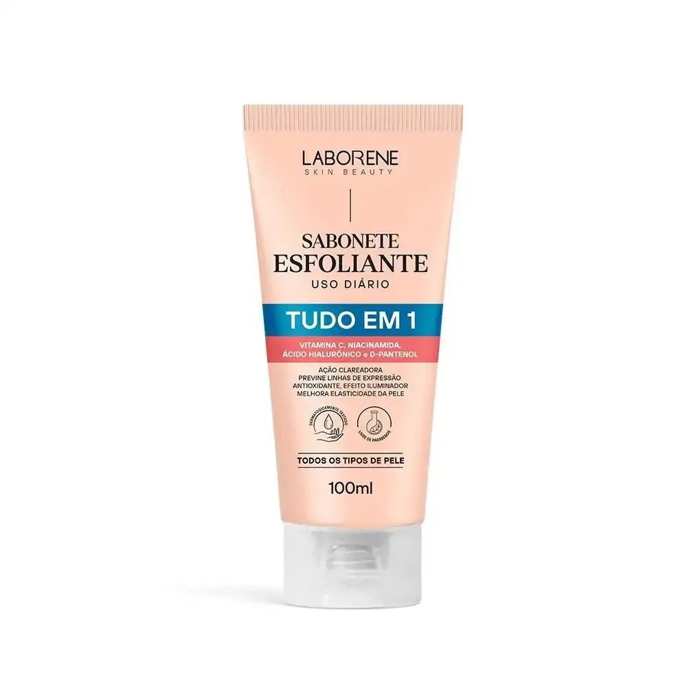 SABONETE ESFOLIANTE FACIAL TUDO EM 1 LABORENE 100ML