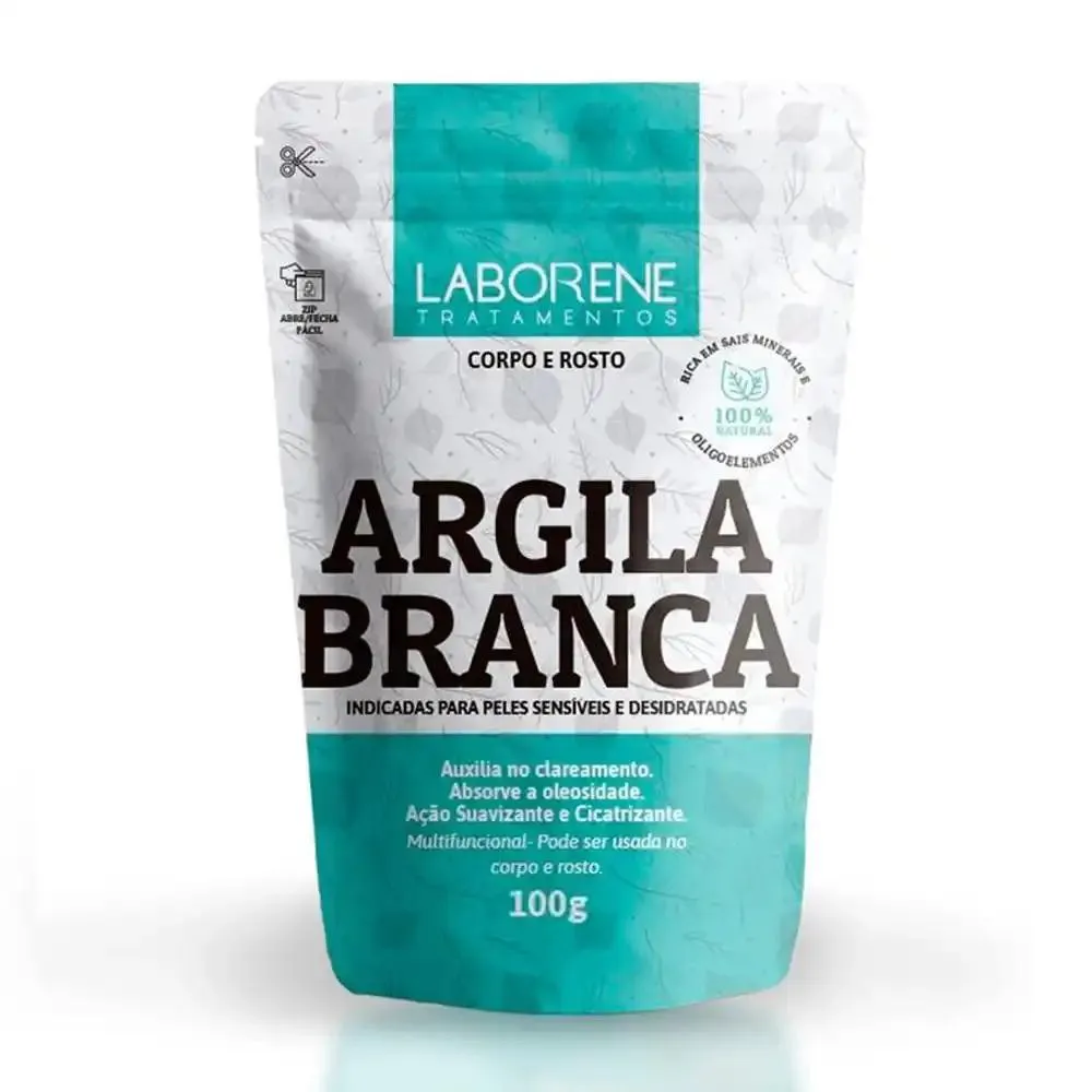 SACHê DE ARGILA EM Pó BRANCA LABORENE 100G