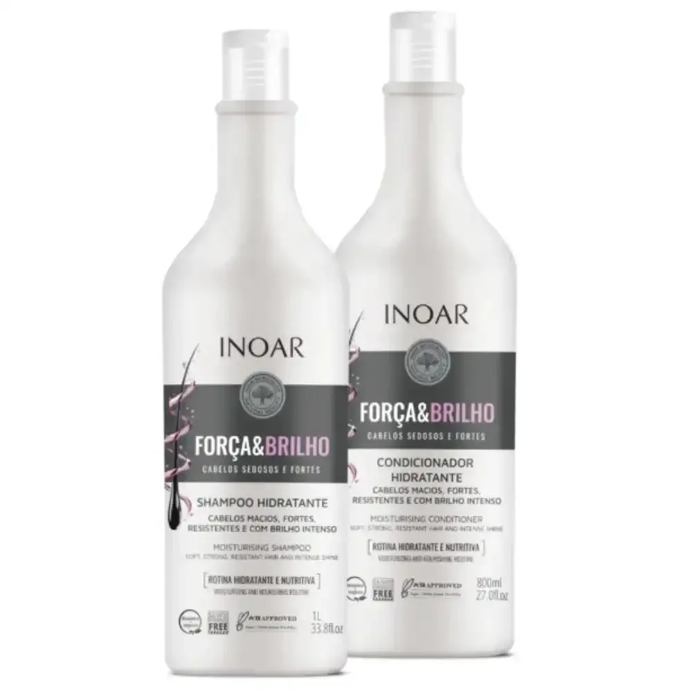 SHAMPOO+CONDICIONADOR INOAR FORCA BRILHO 1,8L