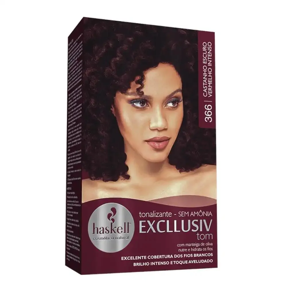 TONALIZANTE HASKELL EXCLLUSIV TOM 366 CASTANHO ESCURO VERMELHO INTENSO