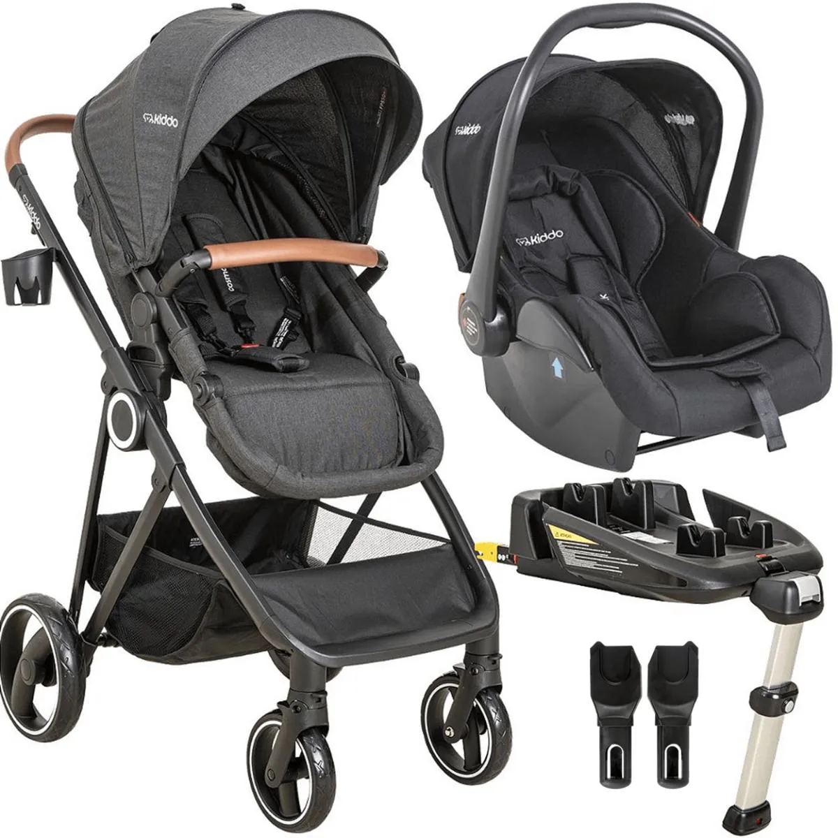 CARRINHO DE BEBE BEBE CONFORTO BASE ISOFIX KIDDO COSMOS PRETO
