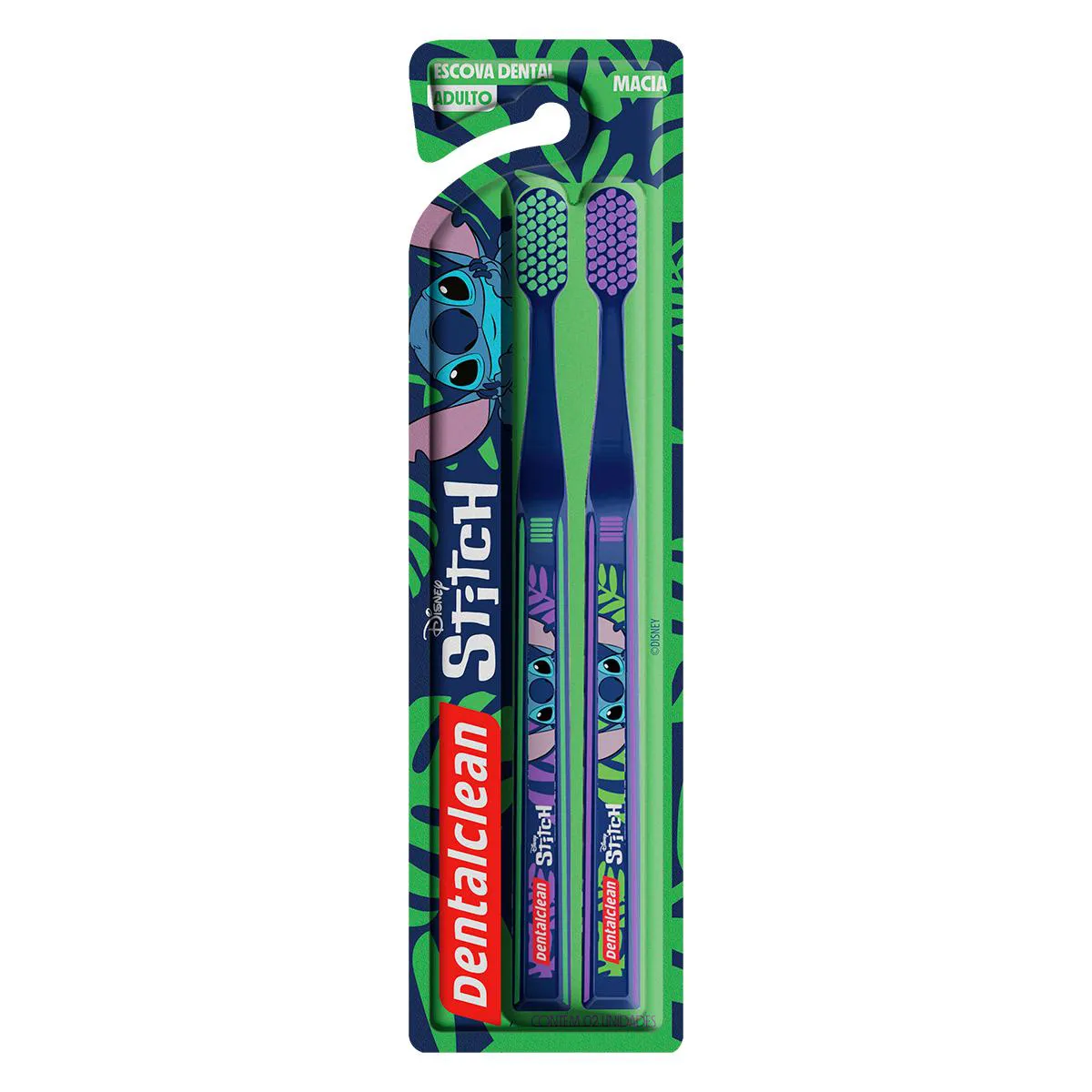 Escova de Dente Adulto Dentalclean Stitch Macia 2 Unidades