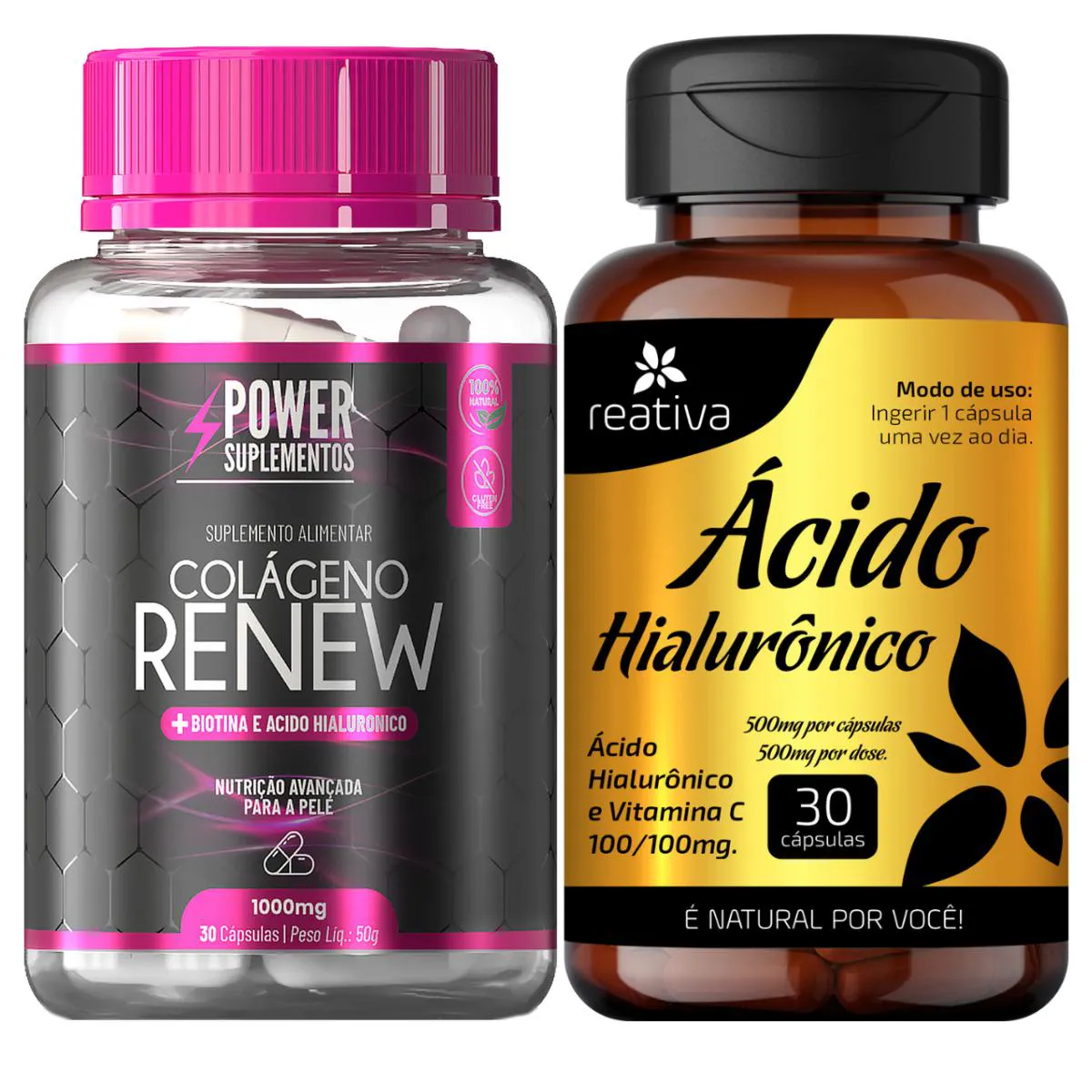 1X COLáGENO VERISOL RENEW + 1 ACIDO HIALURôNICO 30 CAPS Neutro