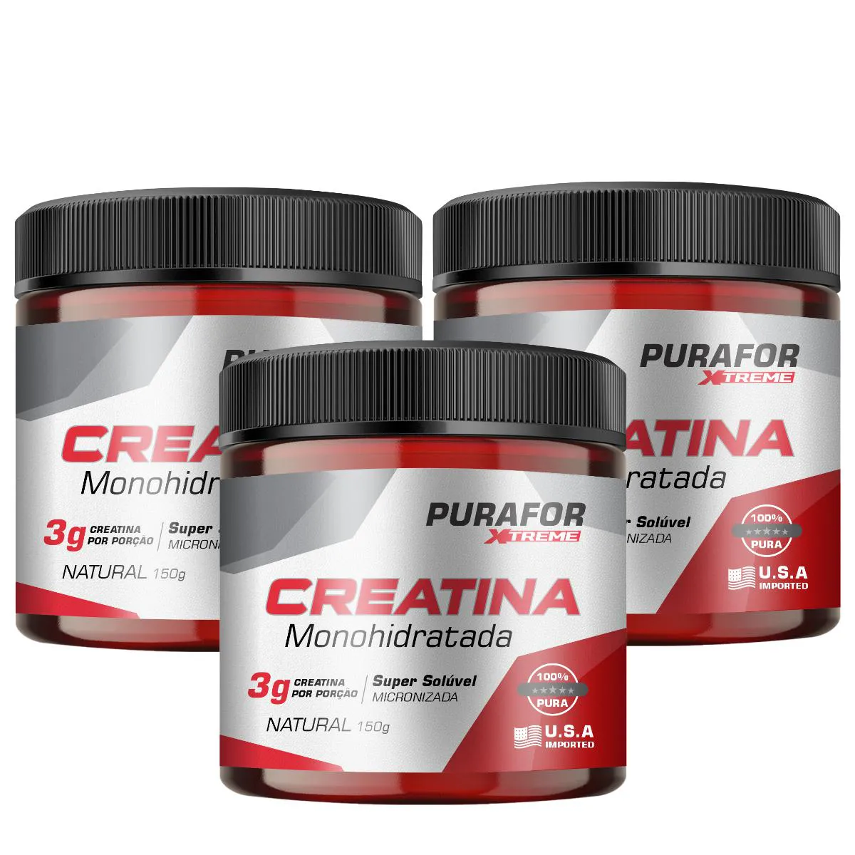3 CREATINA MONOHIDRATADA 150G