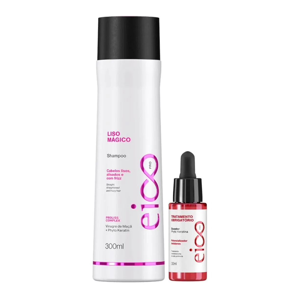 KIT EICO PRO LISO MáGICO - SHAMPOO 300ML + BOOSTER 30ML